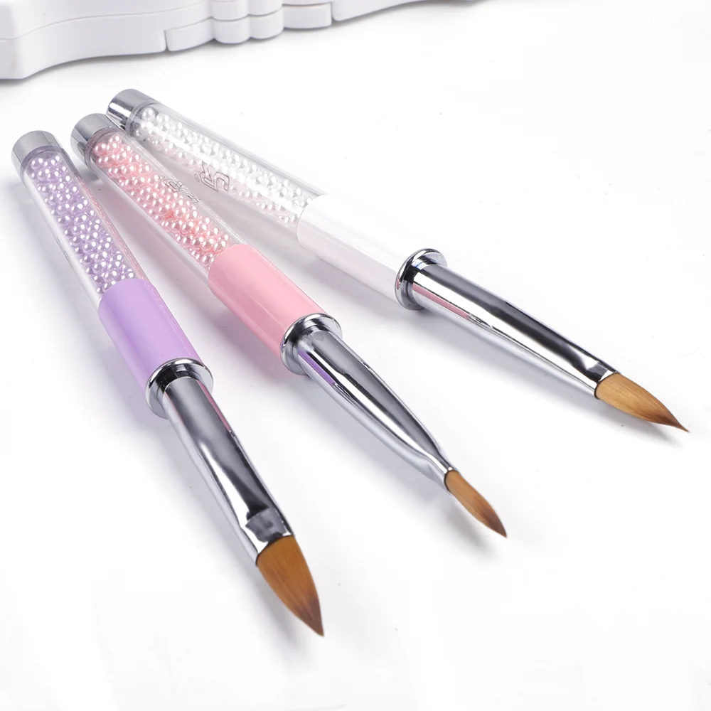 Fashion #6 #8 #10 pearl handle nylon acrilic nail brush ponyhair acrylic nail brush for nail art, White #8,pink #6, purple #10
Fashion #6 #8 #10 pearl handle nylon acrilic nail brush ponyhair acrylic nail brush for nail art, White #8,pink #6, purple #10