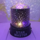 New creative colorful LED stars and moon rotating Christmas night light children's projection lamp