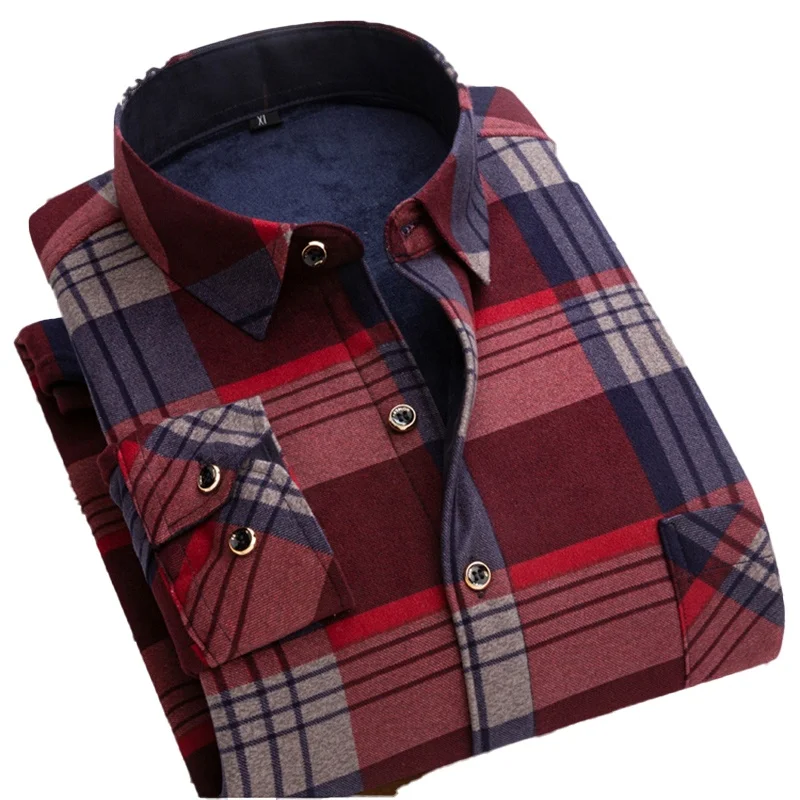 Plus size Men's plaid shirts New winter shirts with long sleeves to keep warm High Quality long sleeve blouse tops
Plus size Men's plaid shirts New winter shirts with long sleeves to keep warm High Quality long sleeve blouse tops