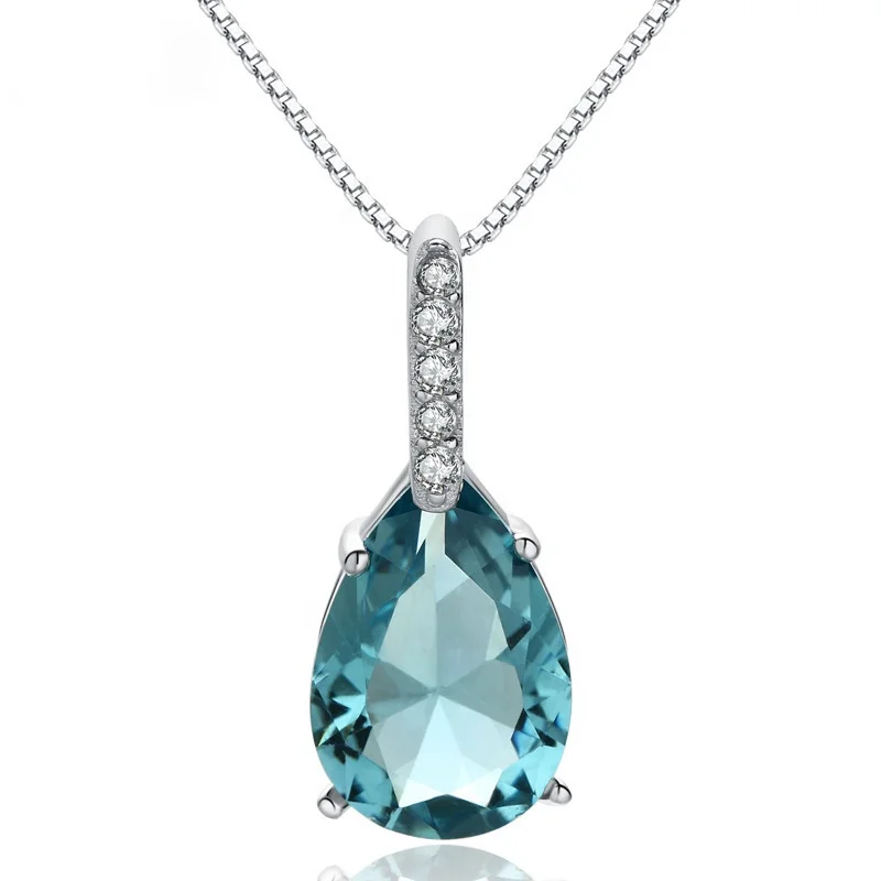 Jewelry Necklace Pendent for Women Aquamarine Water Drop Jewelry Woman Wedding Party
Jewelry Necklace Pendent for Women Aquamarine Water Drop Jewelry Woman Wedding Party