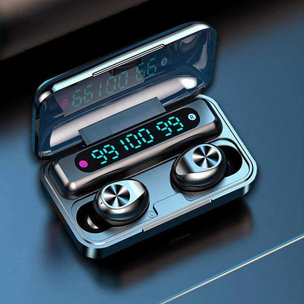 TWS True Wireless Earbuds F9 M12 LED Battery Display Touch Control Earphones Sports Waterproof Headset Headphone, Black white
TWS True Wireless Earbuds F9 M12 LED Battery Display Touch Control Earphones Sports Waterproof Headset Headphone, Black white