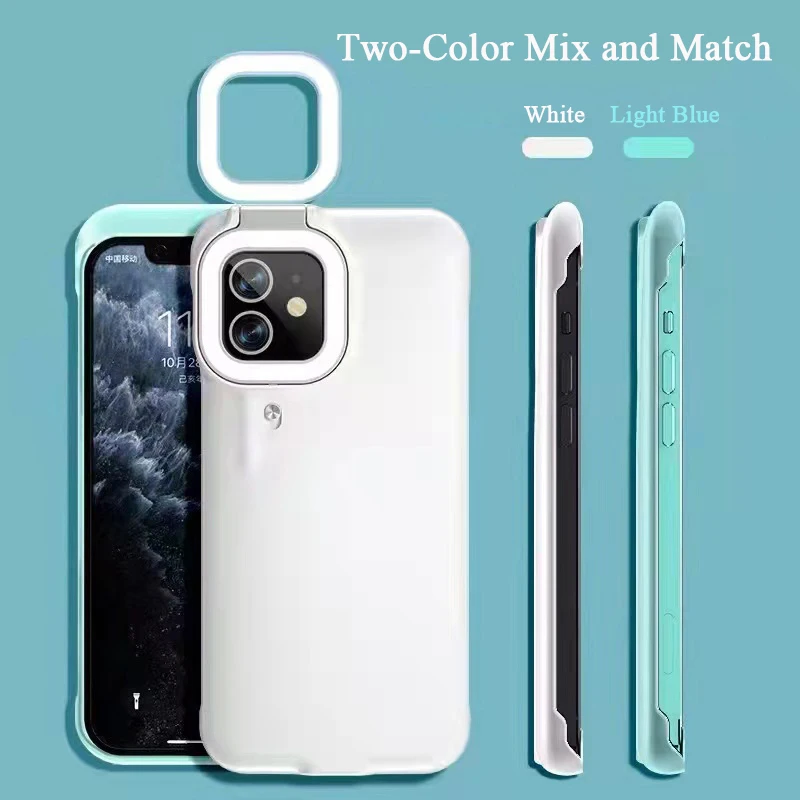 Adjustable color fill light mobile phone case for iphone 12 13 pro max led selfie ABS+PC phone cover with light, 2 colors
Adjustable color fill light mobile phone case for iphone 12 13 pro max led selfie ABS+PC phone cover with light, 2 colors