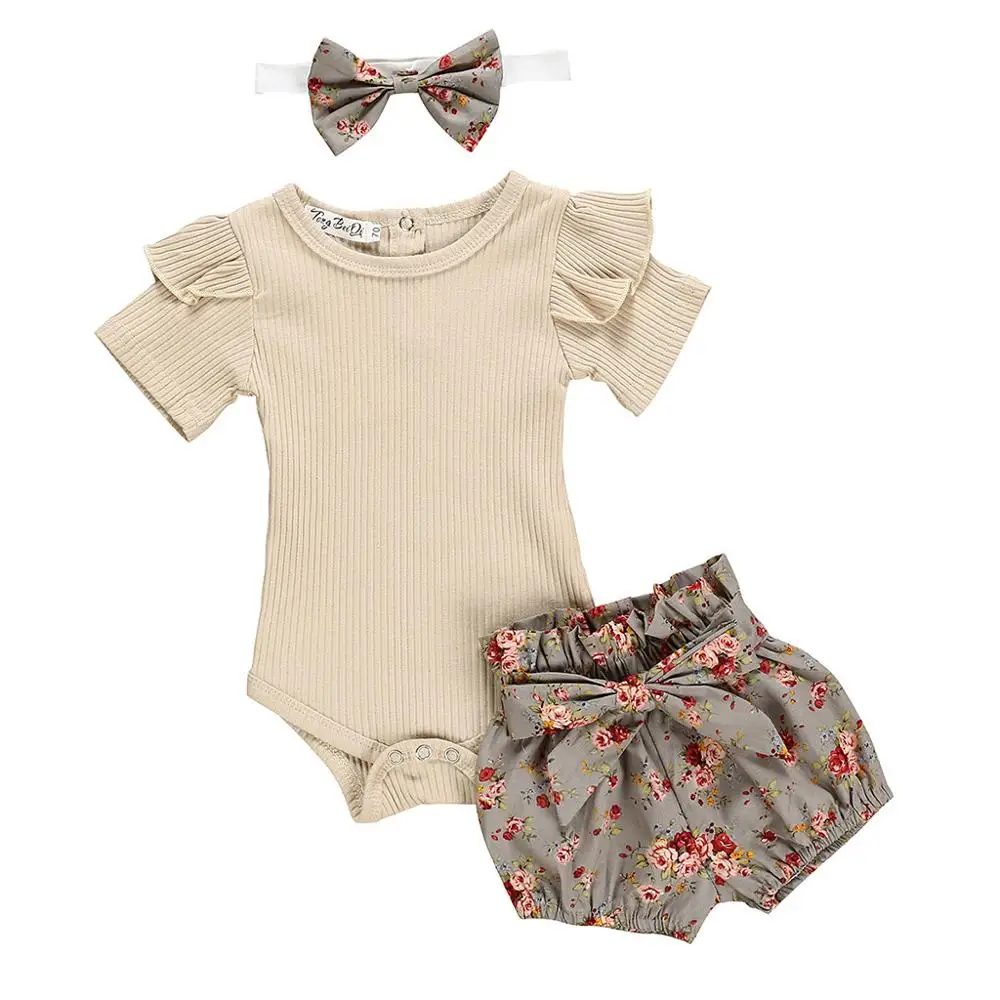 2020 Newborn Fashion baby girl clothes baby sets cotton Kids Baby Boys Outfits Clothes Romper Bodysuit+Flower Print Shorts Set, As shown
2020 Newborn Fashion baby girl clothes baby sets cotton Kids Baby Boys Outfits Clothes Romper Bodysuit+Flower Print Shorts Set, As shown