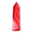 Wholesale natural red smelting stone crystal point reiki treatment stone