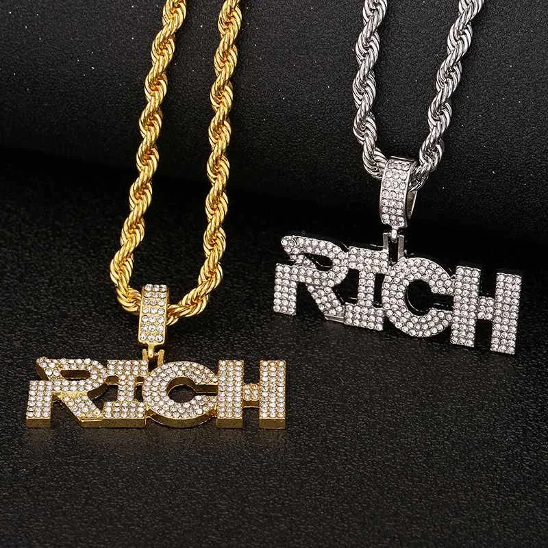 Rich Charm Twist Chain Necklace Hip Hop Punk Alloy Diamond Letter Pendant Necklace Jewelry Chain Necklace
Rich Charm Twist Chain Necklace Hip Hop Punk Alloy Diamond Letter Pendant Necklace Jewelry Chain Necklace