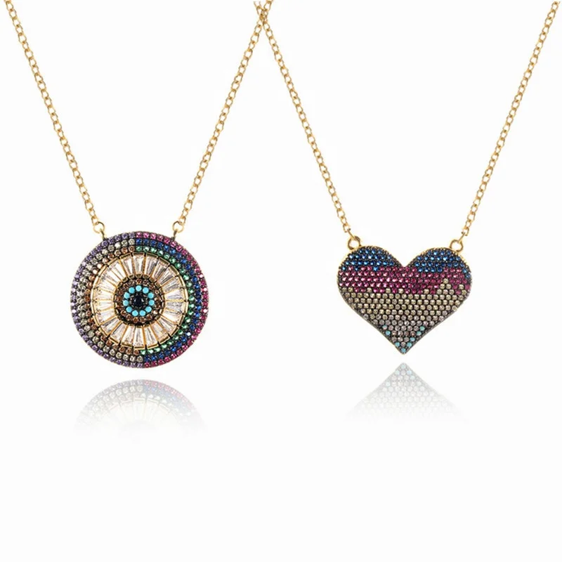 Gold high end luxury CZ Diamond Paved Gold Plated Round Charm Necklace Multicolor Zirconia Paved Eye Evil Charm Beads Jewelry, Picture
Gold high end luxury CZ Diamond Paved Gold Plated Round Charm Necklace Multicolor Zirconia Paved Eye Evil Charm Beads Jewelry, Picture