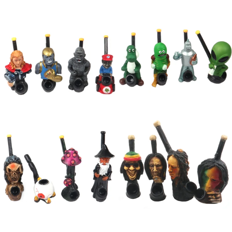 New hot selling creative character modeling resin smoking pipe weed resin pipe, Mix color
New hot selling creative character modeling resin smoking pipe weed resin pipe, Mix color