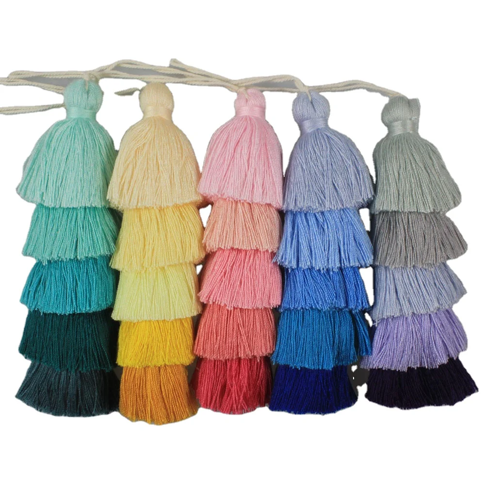 Colorful Cotton Tassel 5 Layer Multi Fringe DIY Ornament Accessories for Girls Handbag Keychain Embellishment, As picture
Colorful Cotton Tassel 5 Layer Multi Fringe DIY Ornament Accessories for Girls Handbag Keychain Embellishment, As picture
