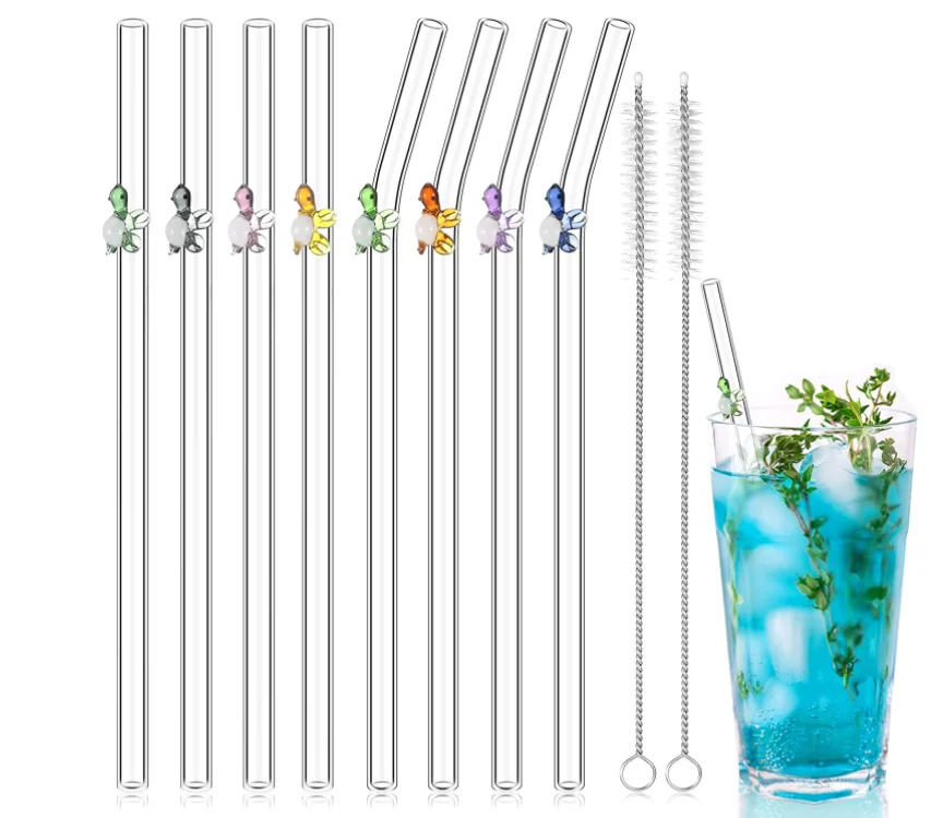 Reusable Glass Straws Transparent Straight and curved Glass Drinking Straw For Beer Accessories With custom logo
Reusable Glass Straws Transparent Straight and curved Glass Drinking Straw For Beer Accessories With custom logo