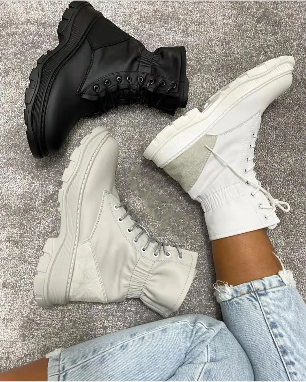 2022 Autumn Solid Rubber Waterproof Thin Black Martin Boots Shoes Thick-soled Women's Chelsea Boots
2022 Autumn Solid Rubber Waterproof Thin Black Martin Boots Shoes Thick-soled Women's Chelsea Boots