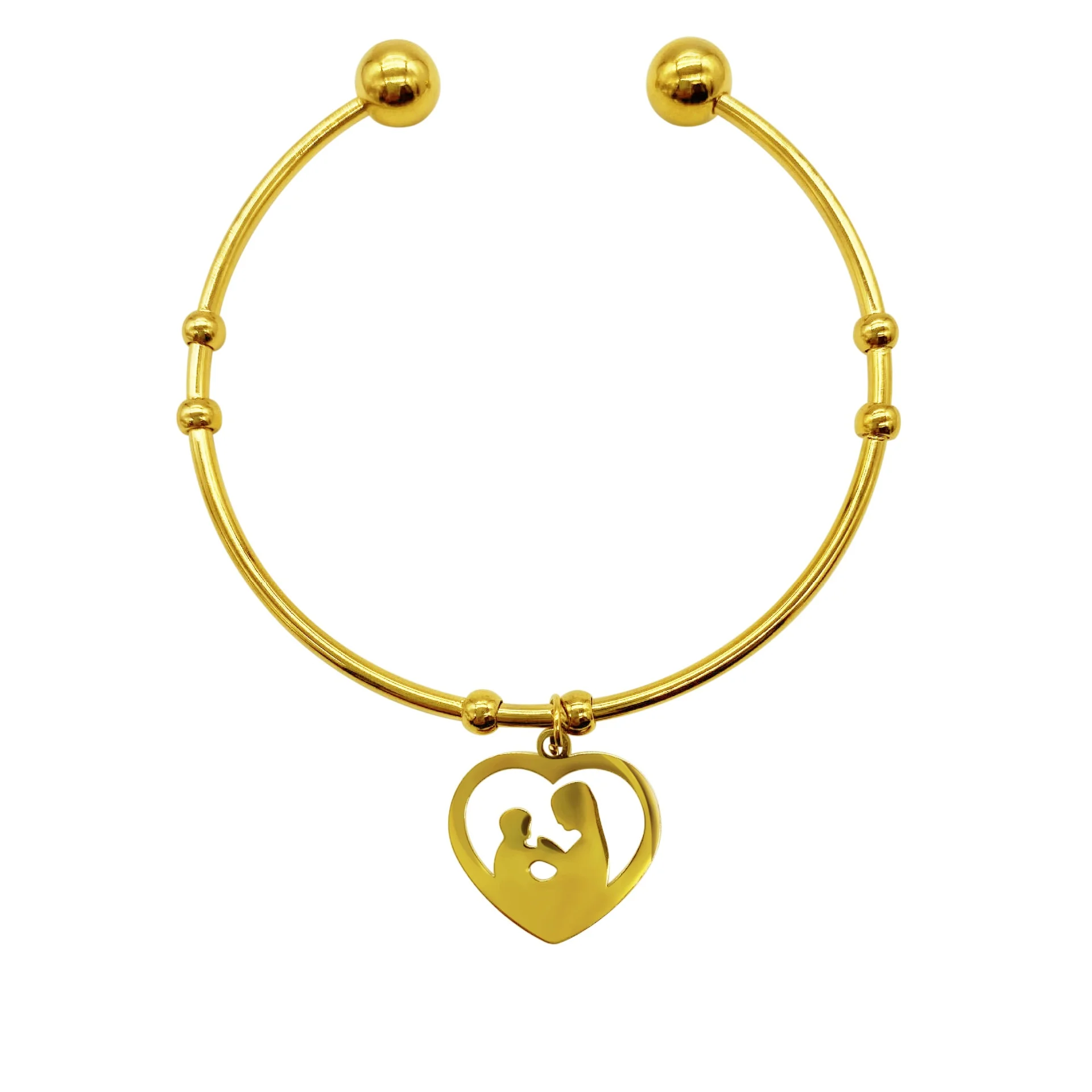 Hainon New stainless steel bracelet Mother's Day gift Gold electroplated mother and child bracelet, Golden
Hainon New stainless steel bracelet Mother's Day gift Gold electroplated mother and child bracelet, Golden