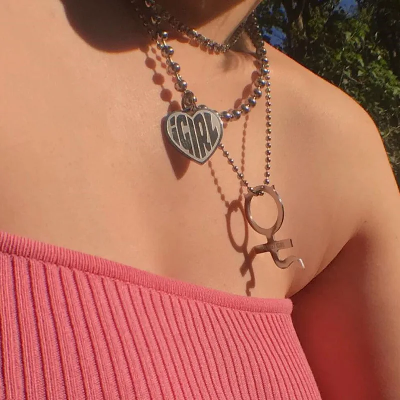 New Love Heart Girl Stainless Steel Necklace Fashion Girl Cool Girl Stainless Steel Pendant Neklace Jewelry Accessories
New Love Heart Girl Stainless Steel Necklace Fashion Girl Cool Girl Stainless Steel Pendant Neklace Jewelry Accessories