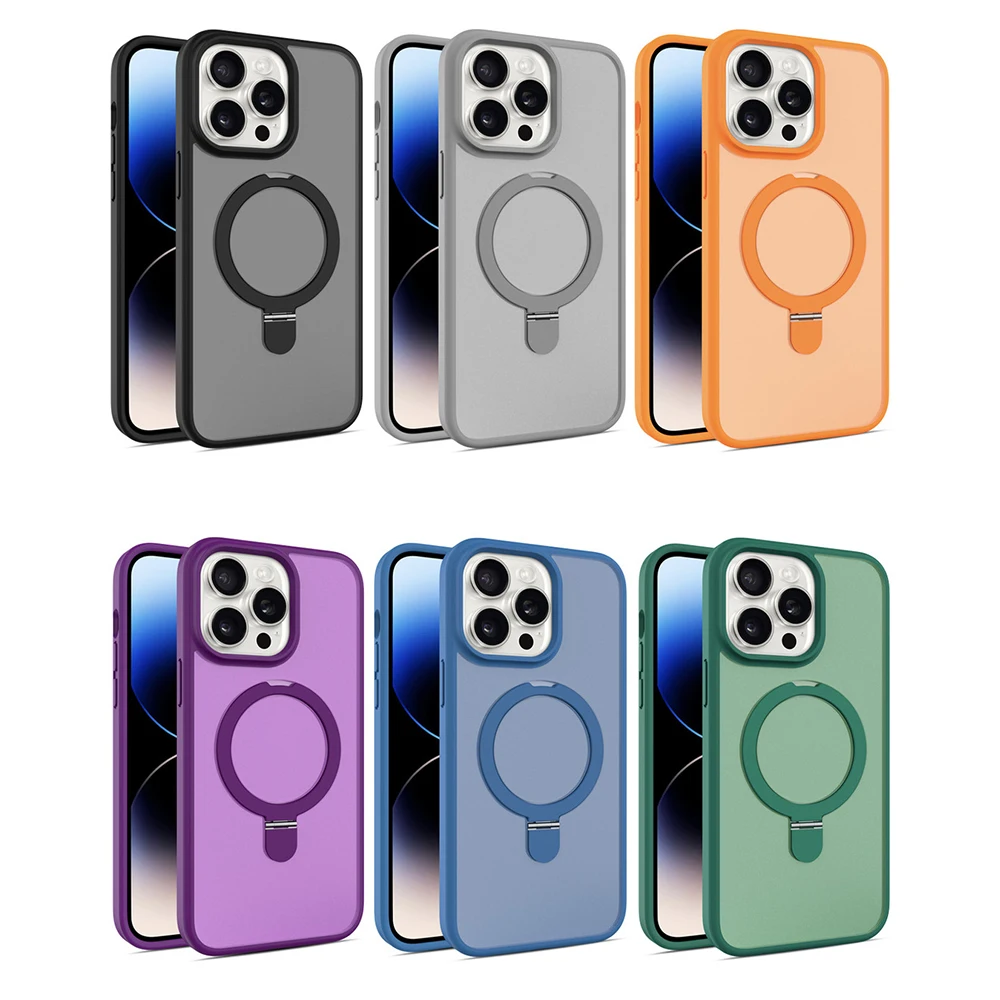 Translucent Matte TPU PC Magnetic holder Protective cover With Wireless Charging and Camera Film Phone Cases for iPhone 15
Translucent Matte TPU PC Magnetic holder Protective cover With Wireless Charging and Camera Film Phone Cases for iPhone 15