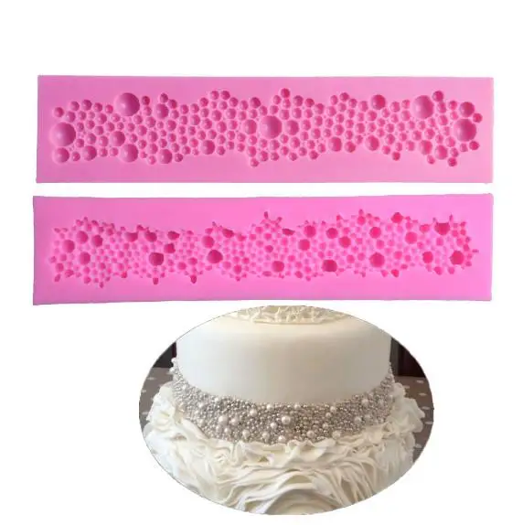 Wholesale 3D Design baking accessories decorating pearls beads shape silicone fondant mold for cake decoration, Pink
Wholesale 3D Design baking accessories decorating pearls beads shape silicone fondant mold for cake decoration, Pink