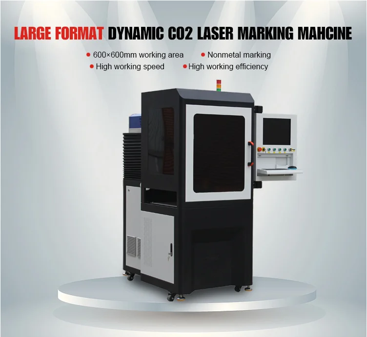 DAVI 60W Large Format Dynamic Focusing Co2 Galvo Laser Marking Machine