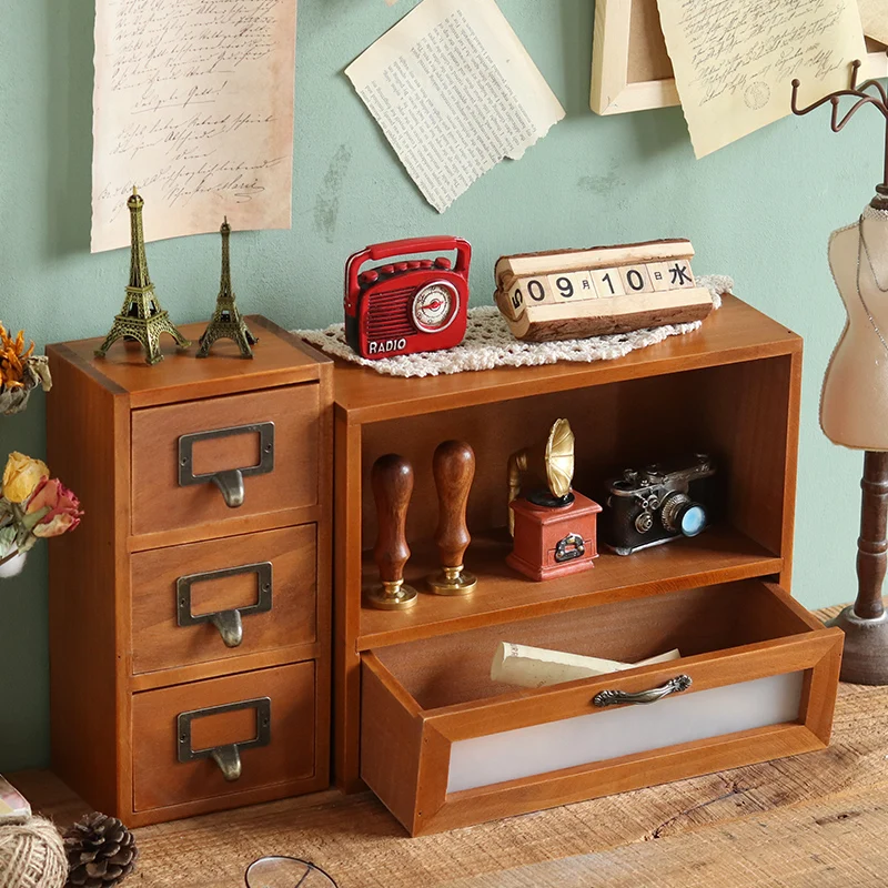 Retro style home desktop organization storage drawers wooden crafts vintage small wooden cabinet organizing drawer, Retro color
Retro style home desktop organization storage drawers wooden crafts vintage small wooden cabinet organizing drawer, Retro color