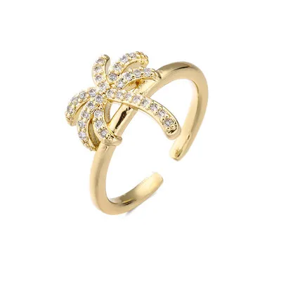 Summer Beach Jewelry CZ Zircon Coconut Tree Rings Simple Wild Real Gold Plated Cubic Zirconia Coconut Tree Rings For Women
Summer Beach Jewelry CZ Zircon Coconut Tree Rings Simple Wild Real Gold Plated Cubic Zirconia Coconut Tree Rings For Women