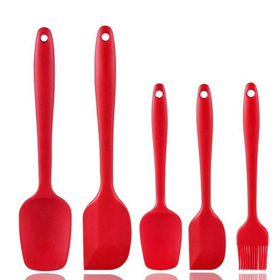 5 pieces Food Grade Silicone Spatulas Set cooking Utensils Silicone Spatulas, Black red
5 pieces Food Grade Silicone Spatulas Set cooking Utensils Silicone Spatulas, Black red