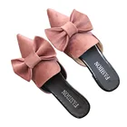 2019 new Women Mules Slippers Shoes Bow Pointed Toe Outdoor Flat Slide Sandals wholesale Fashion slippers