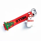 Custom 3D embossed soft pvc silicone keychain/rubber key chains/keyring
