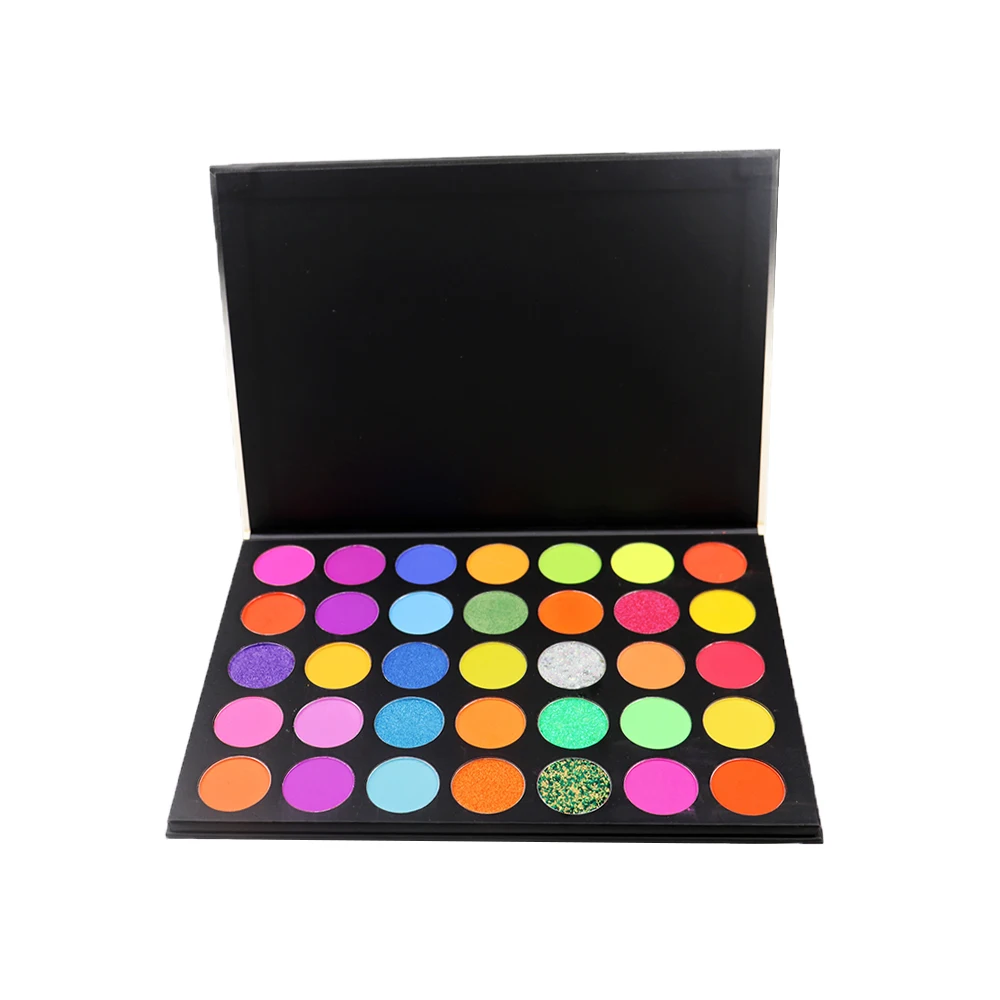 Vegan eye shadow palette private label 35 colors neon eyeshadow matte makeup palette
Vegan eye shadow palette private label 35 colors neon eyeshadow matte makeup palette