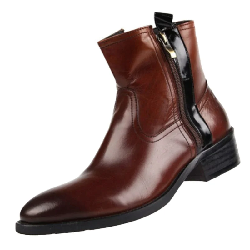 Work boots, high-top Zippers, cowhide. English tip, made of pure leather, breathable
Work boots, high-top Zippers, cowhide. English tip, made of pure leather, breathable