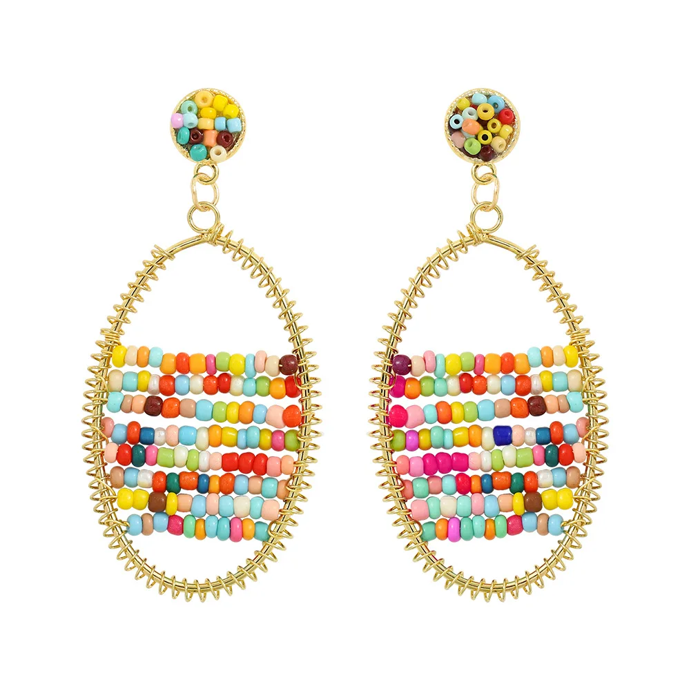 Summer Beach Boho Rainbow Puka Shell Chain Trinket Bohemia Indie Oval Shape Colourful Ansell Resin Seed Beaded Drop Earrings
Summer Beach Boho Rainbow Puka Shell Chain Trinket Bohemia Indie Oval Shape Colourful Ansell Resin Seed Beaded Drop Earrings