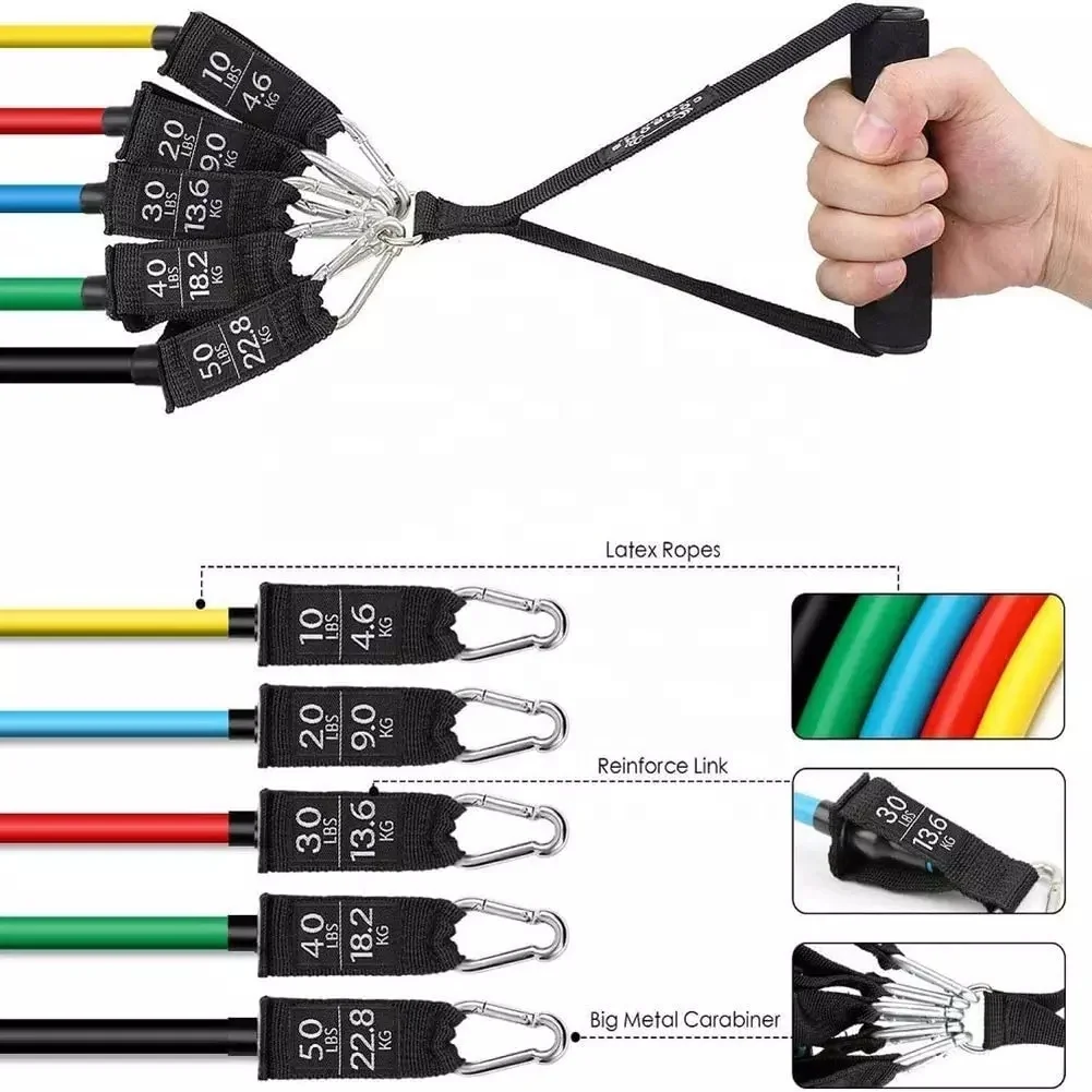 2021 Hot Seller 11 Pcs Gym Resistance Bands Set Home Workout Exercise Fitness Tube with Bag
2021 Hot Seller 11 Pcs Gym Resistance Bands Set Home Workout Exercise Fitness Tube with Bag