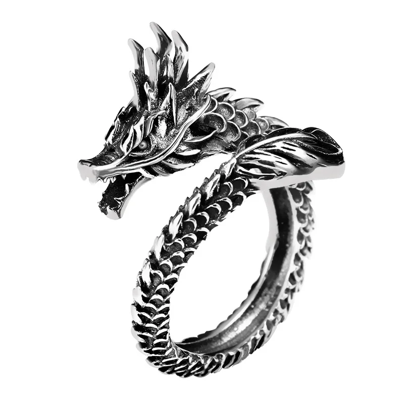 Real Solid 999 Silver Dragon Rings Vintage Men's Adjustable Thai Silver Ring Domineering Men's Fine Jewelry
Real Solid 999 Silver Dragon Rings Vintage Men's Adjustable Thai Silver Ring Domineering Men's Fine Jewelry