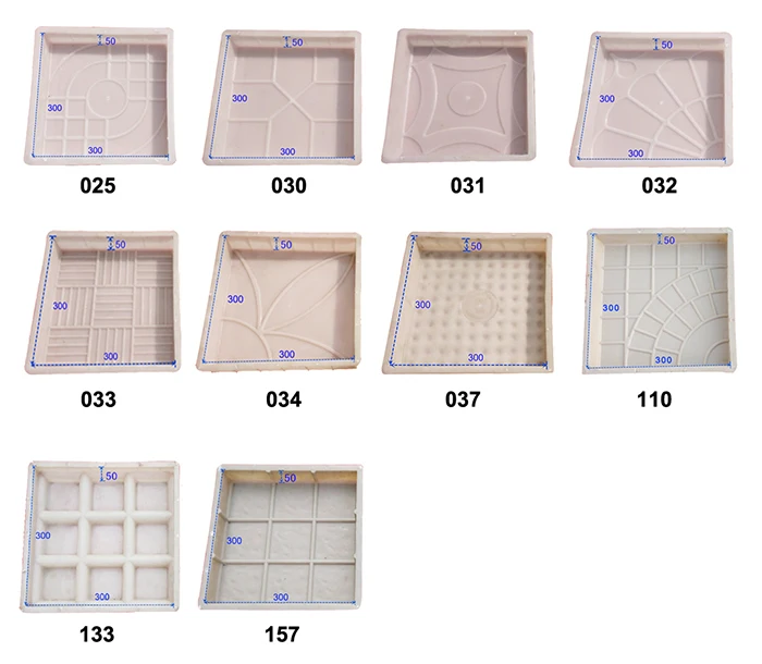 Plastic Concrete Pathway Paving Block Mold 300-300-50