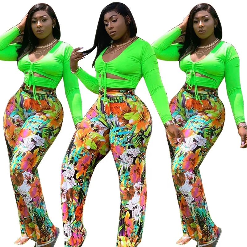 In Stock new solid color top printed pants tight sexy two-piece girl suit plus size 2 Pieces sets
In Stock new solid color top printed pants tight sexy two-piece girl suit plus size 2 Pieces sets