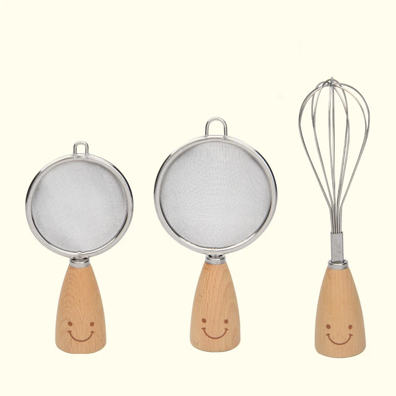 DD414 Cute Smile Home Kitchen Gadget Set Gift Box Packing Peel Tool Wood Handle Eggbeater Mesh Spoon Set, Wooden handle
DD414 Cute Smile Home Kitchen Gadget Set Gift Box Packing Peel Tool Wood Handle Eggbeater Mesh Spoon Set, Wooden handle