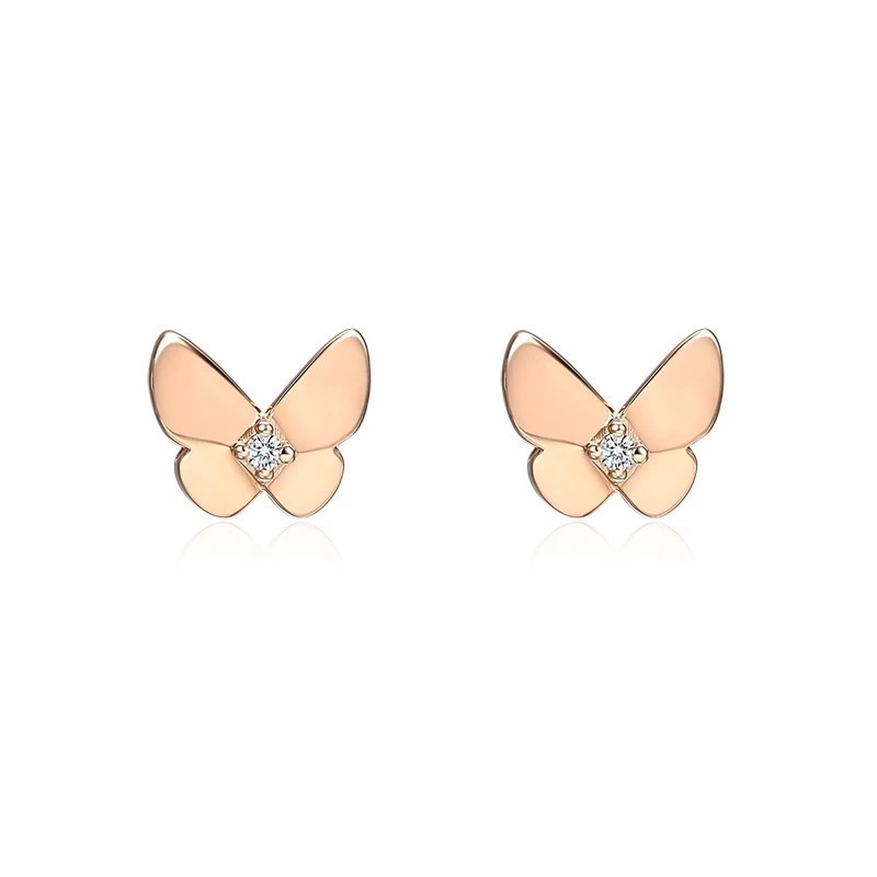 925 Sterling Silver Small Luxury Woman Earing Jewelry Trendy Rose Gold plated Butterfly Stud Earring
925 Sterling Silver Small Luxury Woman Earing Jewelry Trendy Rose Gold plated Butterfly Stud Earring