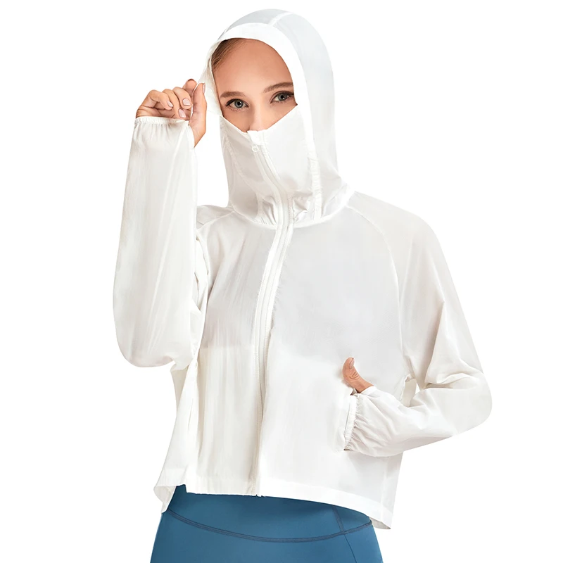 Quick-dry Lightweight Ice Silk Jacket Long Sleeve Sun-protective Hoodie Shirt with Zipper Mask 
Quick-dry Lightweight Ice Silk Jacket Long Sleeve Sun-protective Hoodie Shirt with Zipper Mask