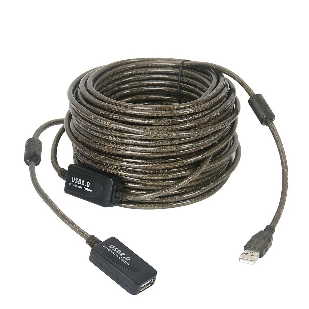 20M (65ft) USB 2.0 A Male to Female Active Extension Extender Repeater Cable, Transparent black
20M (65ft) USB 2.0 A Male to Female Active Extension Extender Repeater Cable, Transparent black