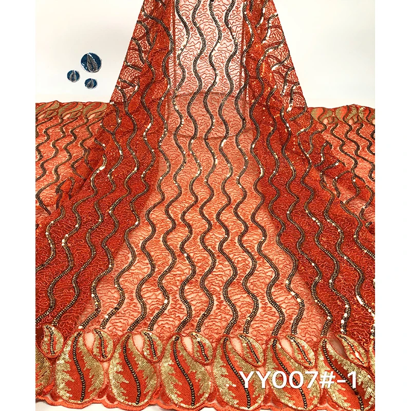 Wholesale Burnt Orange Unique Wave Rope Embroidered French Laces Sequence Tulle Lace Fabric African, 7 colors or customized
Wholesale Burnt Orange Unique Wave Rope Embroidered French Laces Sequence Tulle Lace Fabric African, 7 colors or customized