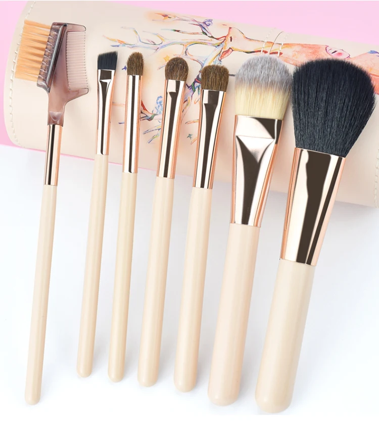 Leather Holder Portable 7 Pcs Wood Handle Brushes Set Travel Case Roll Bag Bucket Makeup Brushes
Leather Holder Portable 7 Pcs Wood Handle Brushes Set Travel Case Roll Bag Bucket Makeup Brushes
