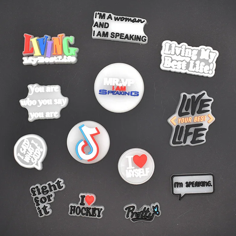 Manufacturers wholesale 2021 new design PVC Shoe Charms JIBZ different letters luminous charm shoe decoration, As picture
Manufacturers wholesale 2021 new design PVC Shoe Charms JIBZ different letters luminous charm shoe decoration, As picture