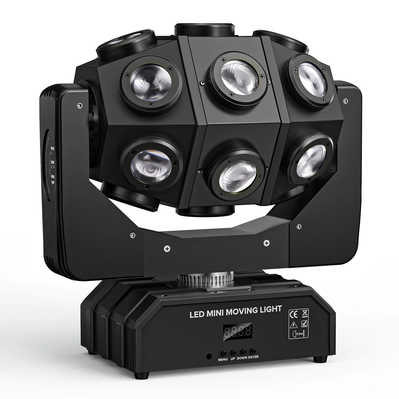 Moving Head Light Beam Strobe Light LED RGBW Ball Stage Light Sound Activated DMX512
Moving Head Light Beam Strobe Light LED RGBW Ball Stage Light Sound Activated DMX512