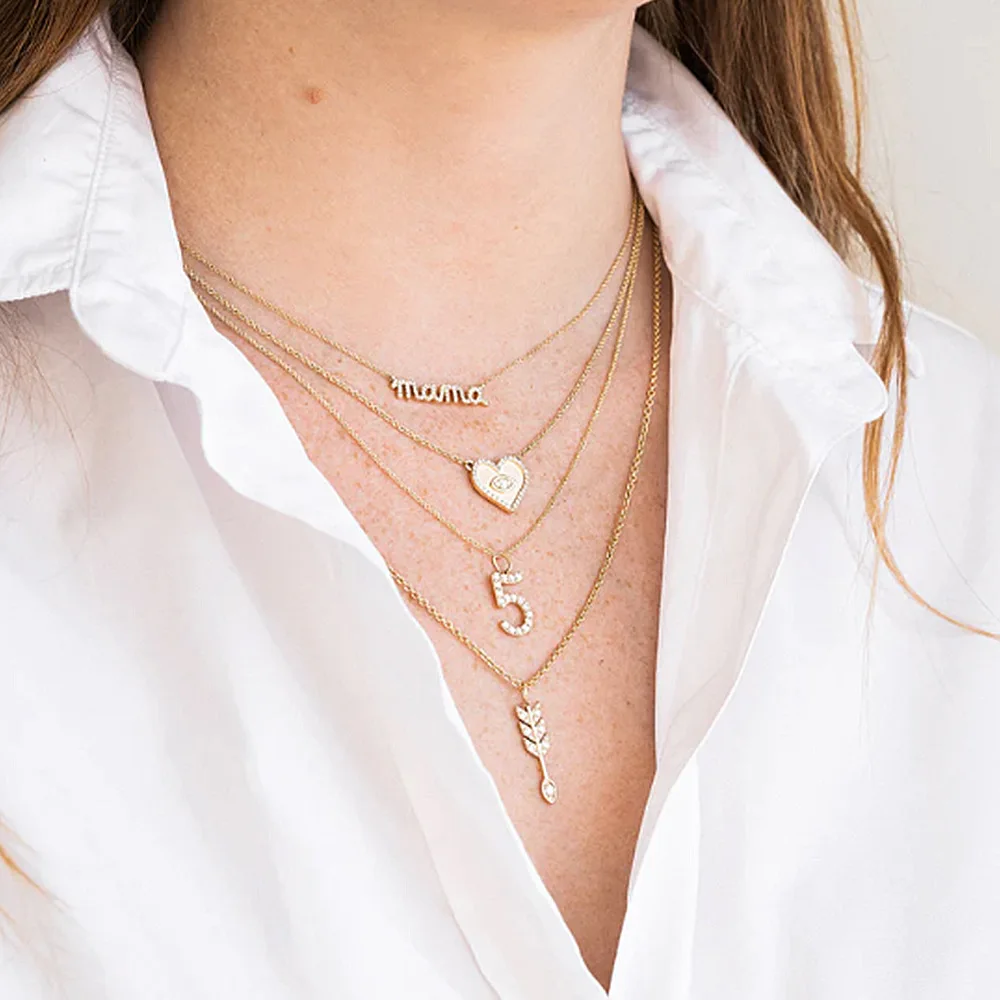 925 Sterling Silver Mama Zirconia Pave Pendant Necklace Mini Style Silver Fashion Jewelry
925 Sterling Silver Mama Zirconia Pave Pendant Necklace Mini Style Silver Fashion Jewelry