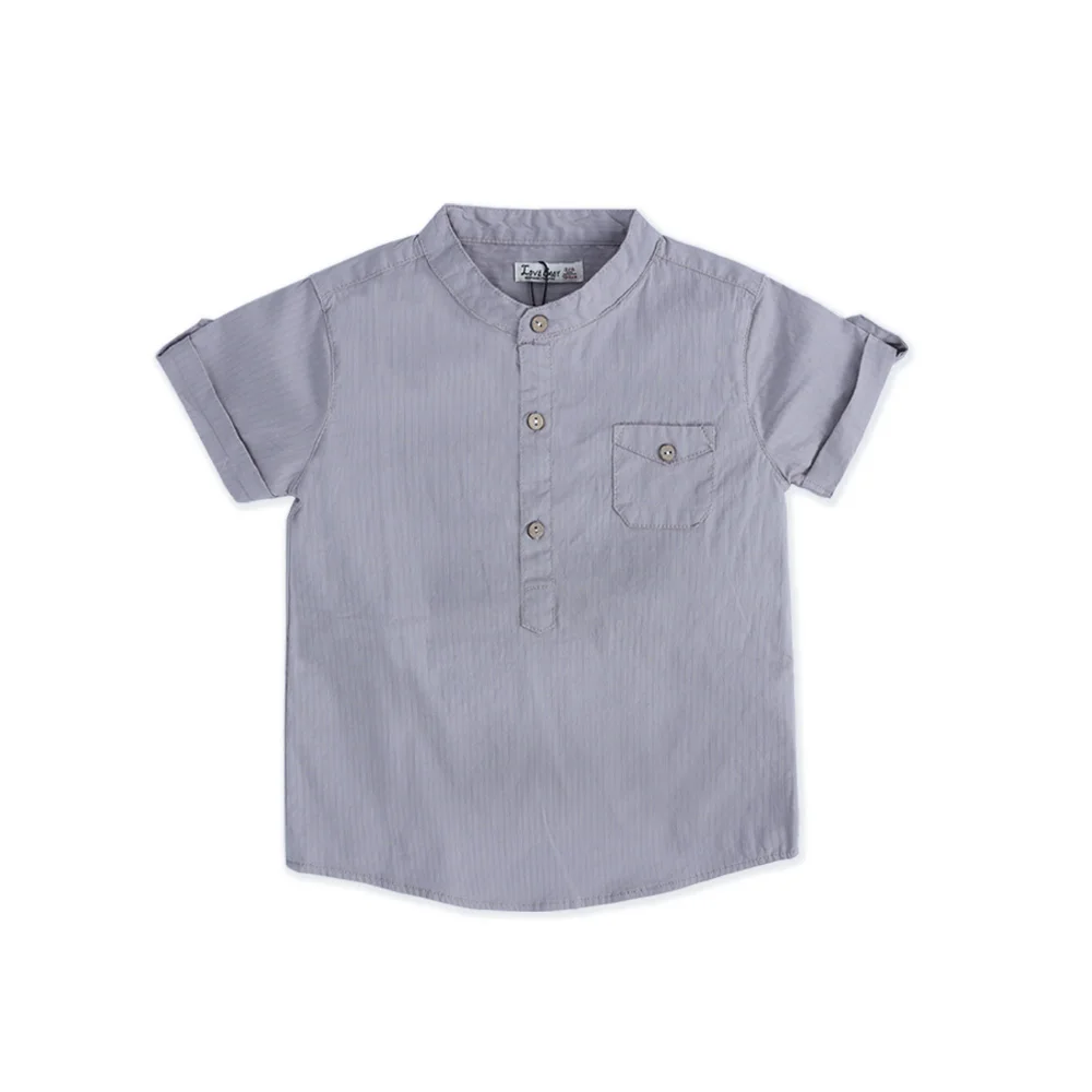 Fashion clothes 2022 Summer hot selle shirt for boys 100% cotton solid color fabric short sleeves shirt for kids, 5 colors
Fashion clothes 2022 Summer hot selle shirt for boys 100% cotton solid color fabric short sleeves shirt for kids, 5 colors