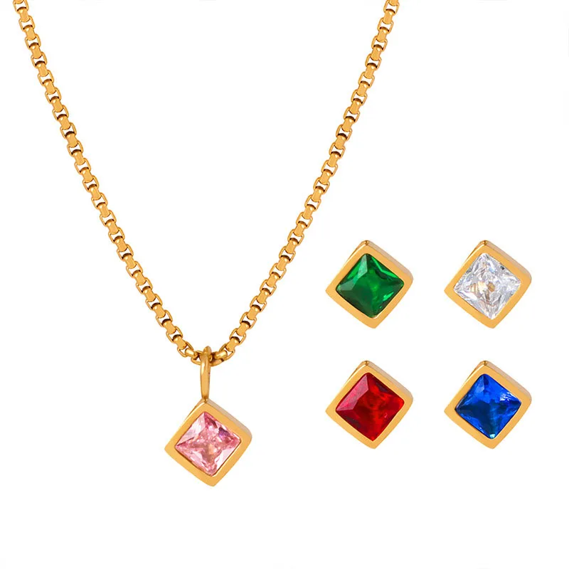 Multi Color Glass Stone Necklace Pendant Gold Plated CZ Zircon Stone Pendant Necklace Women Jewelry
Multi Color Glass Stone Necklace Pendant Gold Plated CZ Zircon Stone Pendant Necklace Women Jewelry