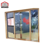 aluminum wood profile for hanging tilt and slid door lock latch