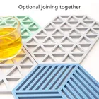 2020 Top selling custom shapes kitchen heart resistant mats hot pot holder silicone trivet mat