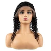 Natural black raw unprocessed virgin remy 100% human hair jerry curl full lace human hair wig.