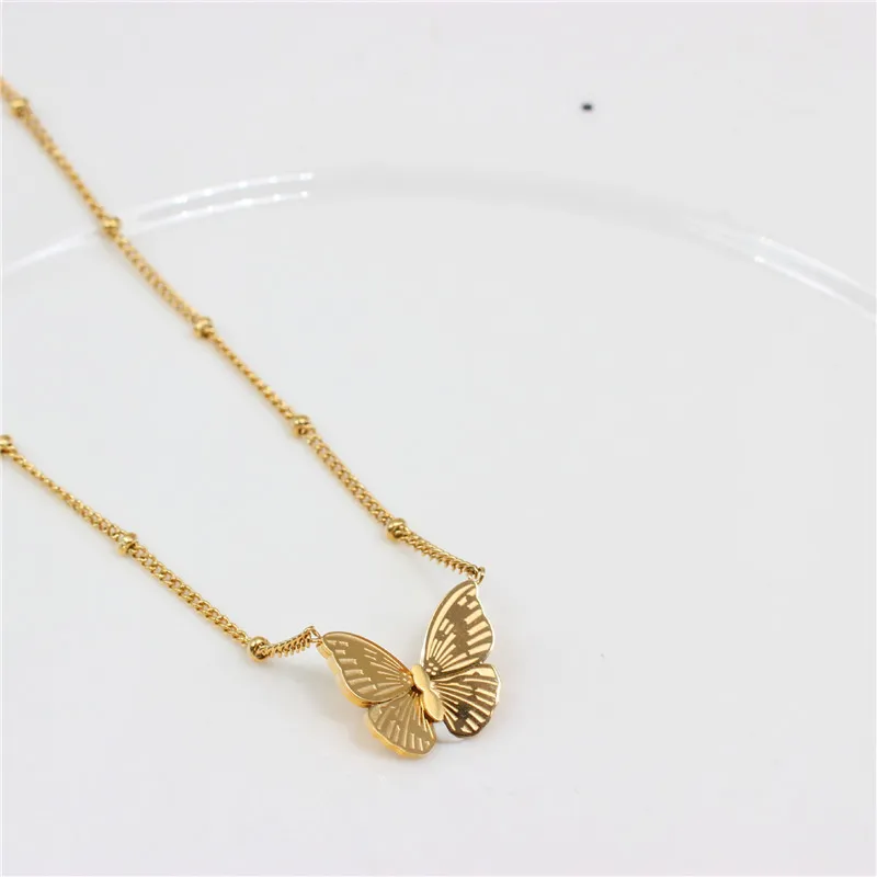 Hongtong Wholesale Dainty Women Jewelry Butterfly Charm Pendant Personalized 18K Gold Plated Stainless Steel Butterfly Necklace, Picture
Hongtong Wholesale Dainty Women Jewelry Butterfly Charm Pendant Personalized 18K Gold Plated Stainless Steel Butterfly Necklace, Picture
