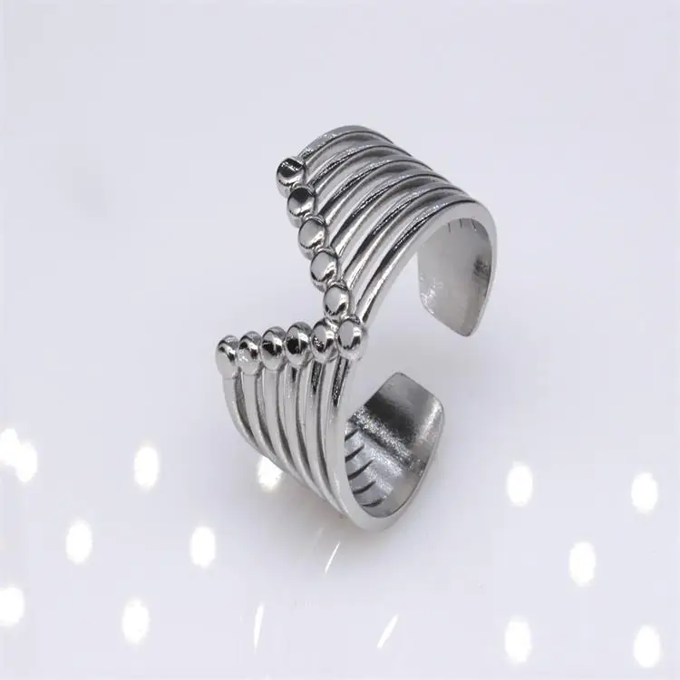 Deep V-shaped Metal Texture Titanium Steel Opening Adjustable Ring Stainless Steel Ring Wholesale
Deep V-shaped Metal Texture Titanium Steel Opening Adjustable Ring Stainless Steel Ring Wholesale