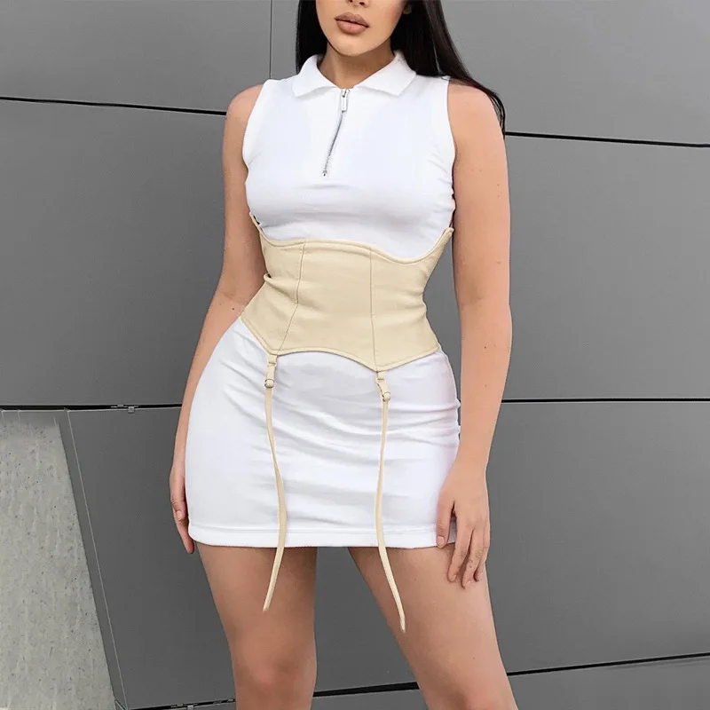 Prered Europe and the United States 2021 summer new women's color contrast lapel zipper sleeveless dress
Prered Europe and the United States 2021 summer new women's color contrast lapel zipper sleeveless dress