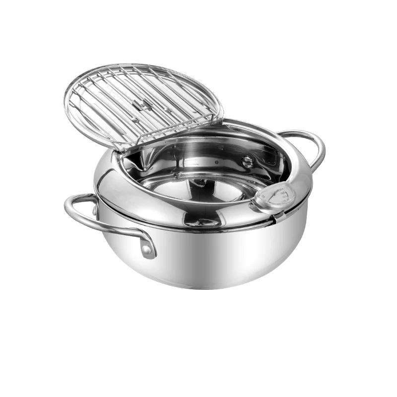 Amazon hot selling 7.9 inch 304 Stainless Steel Tempura Deep Fryer Pot with lid, Silver
Amazon hot selling 7.9 inch 304 Stainless Steel Tempura Deep Fryer Pot with lid, Silver
