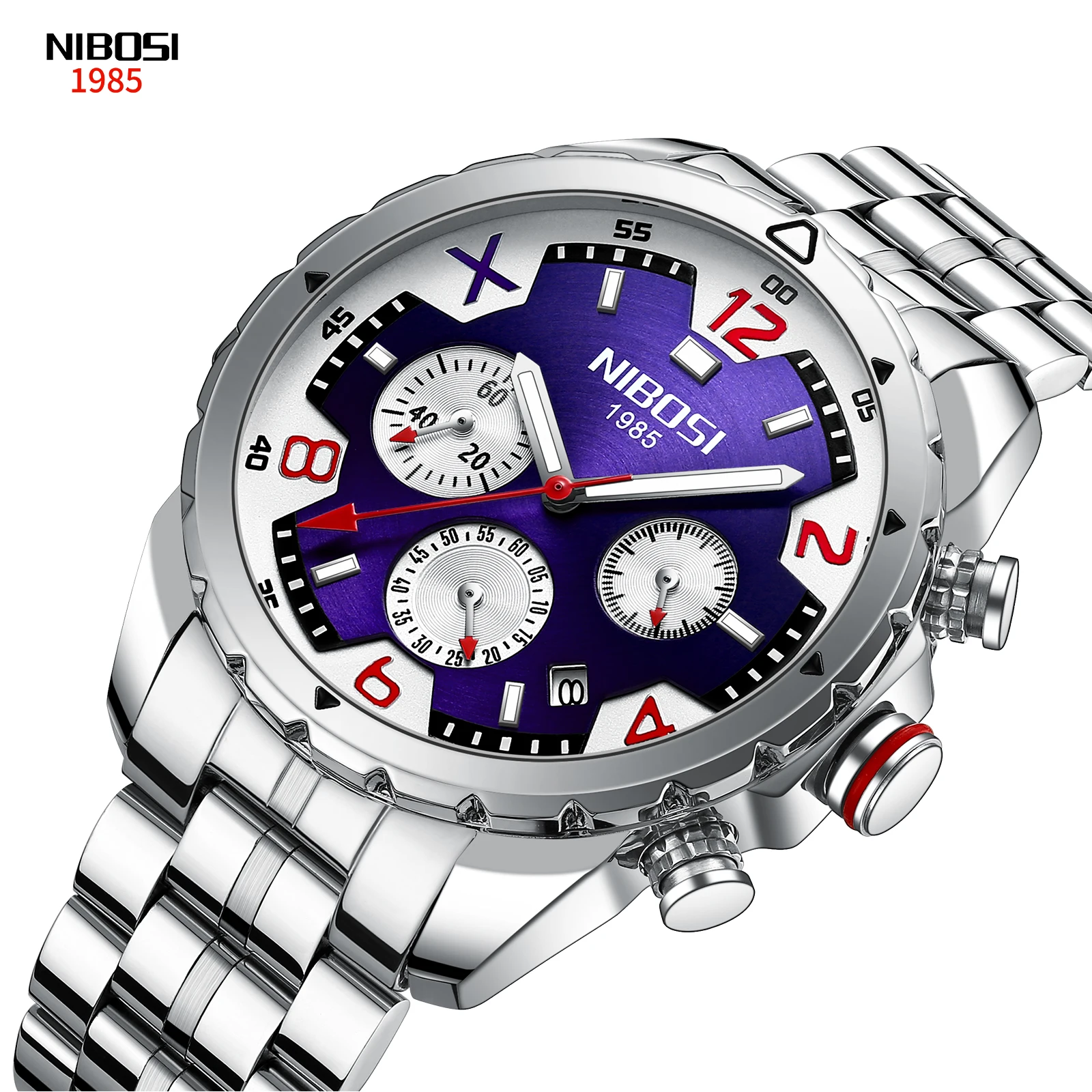 NIBOSI 1985 New Product 3atm Water Resistant Quartz Watch Solid Steel Strip Silver Watches for Men
NIBOSI 1985 New Product 3atm Water Resistant Quartz Watch Solid Steel Strip Silver Watches for Men
